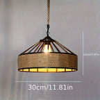 Rustic Hemp Rope Pendant Light