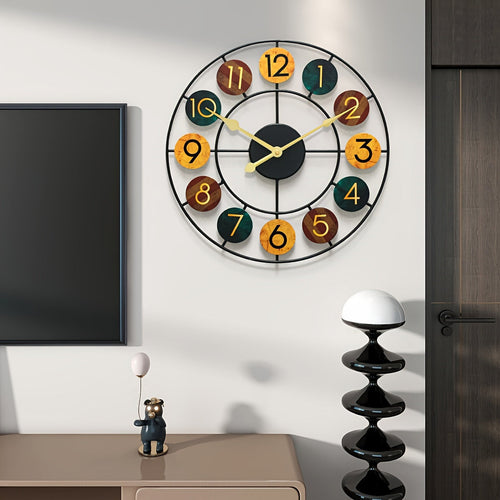 Colourful Metal Wall Clock