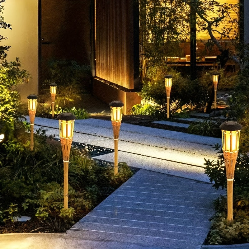 Solar Bamboo Flame Lights (2-Pack)