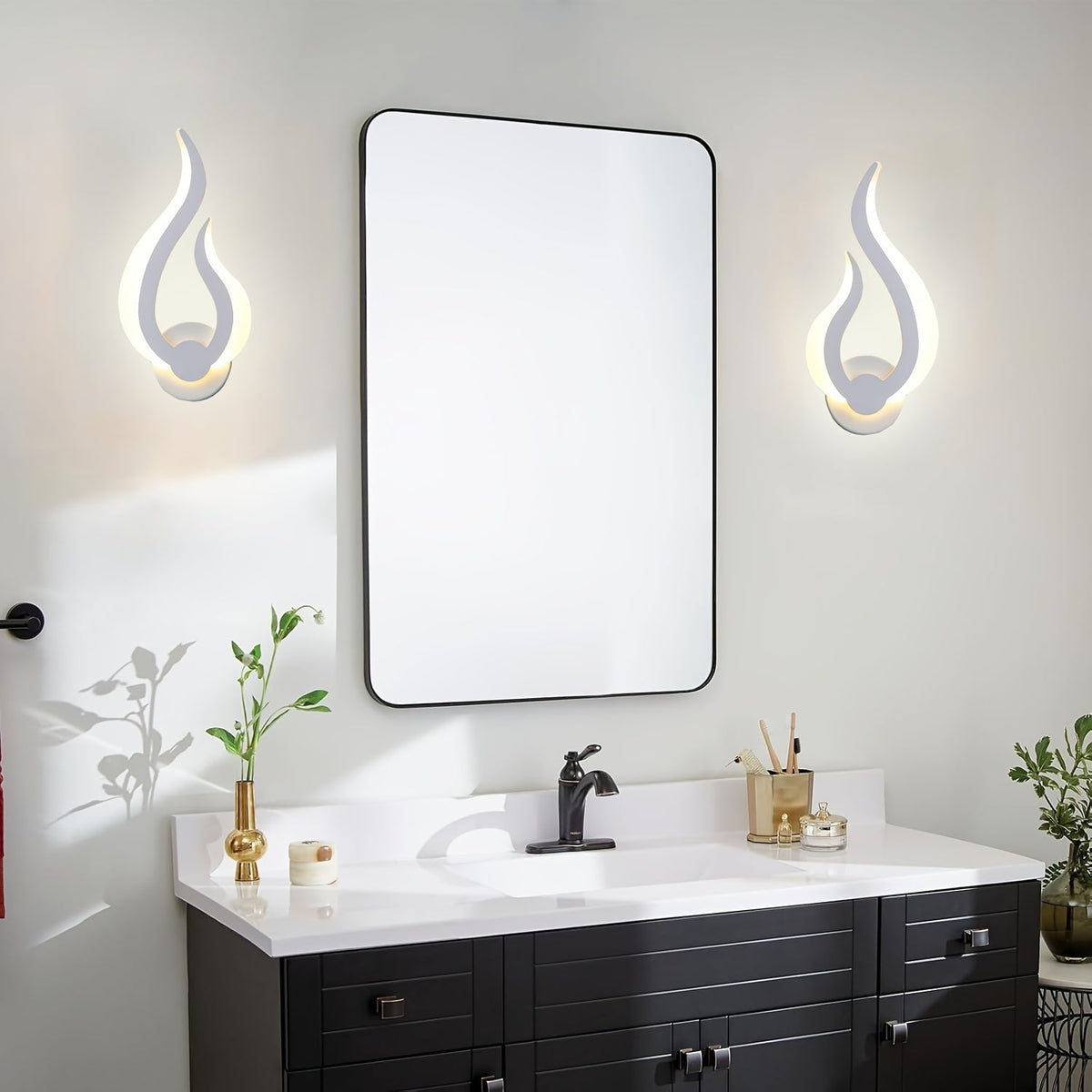 Modern Flame LED Wall Light
