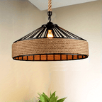 Rustic Hemp Rope Pendant Light