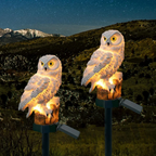 Solar Owl Pathway Stake Light