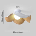 Scandinavian Wooden Lotus Ceiling Light