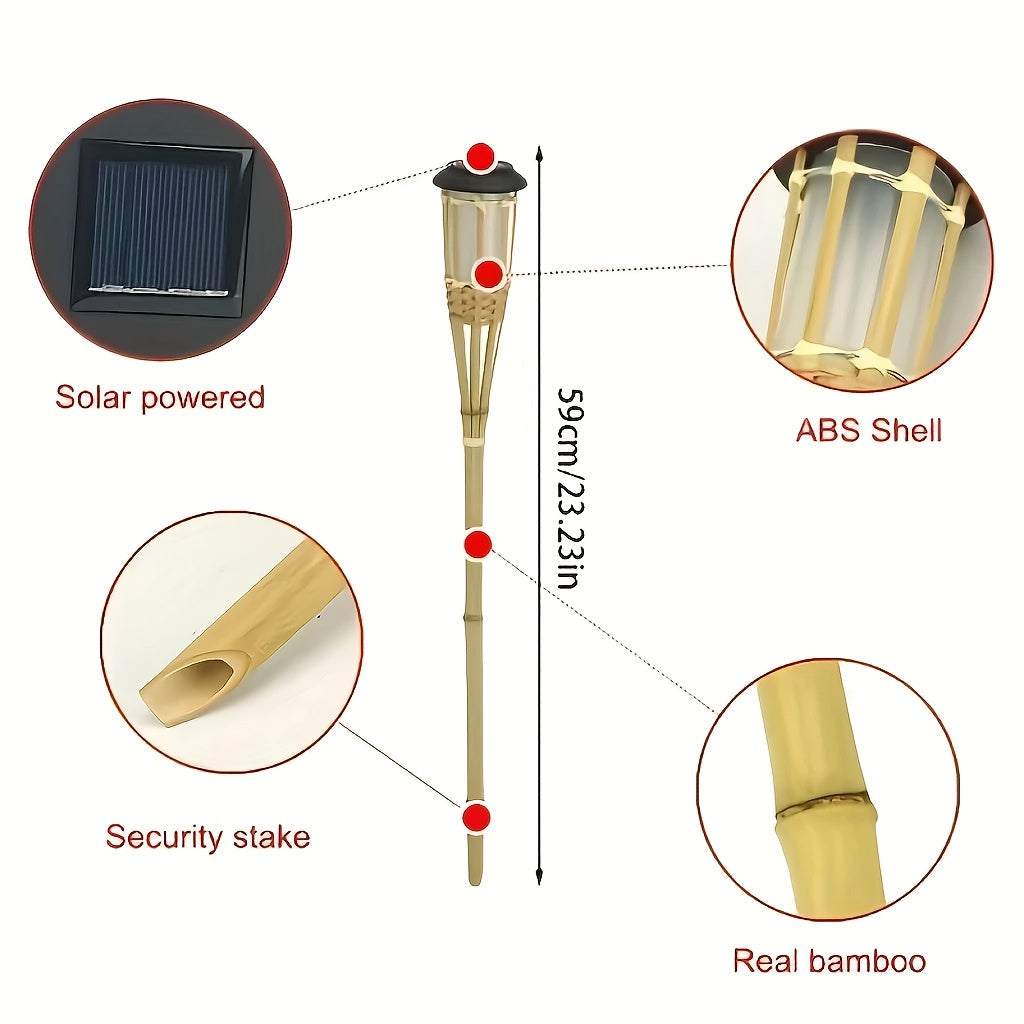 Solar Bamboo Flame Lights (2-Pack)