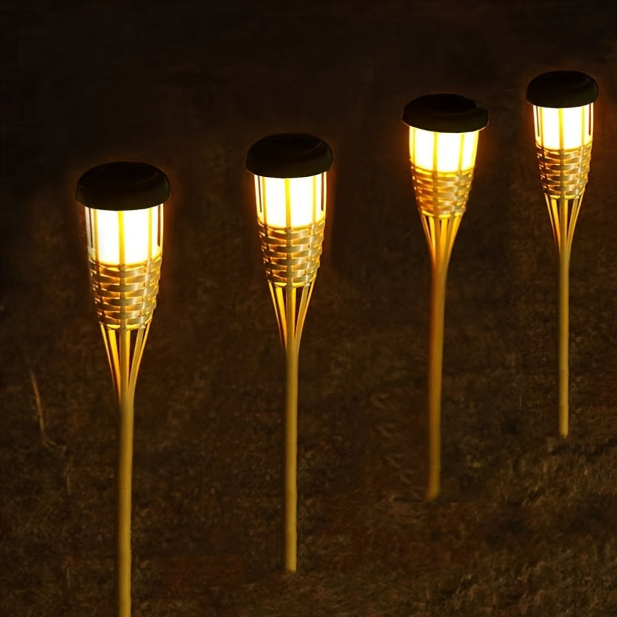 Solar Bamboo Flame Lights (2-Pack)