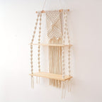 Boho Macrame Wall Shelf