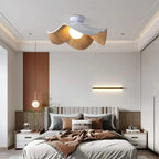 Scandinavian Wooden Lotus Ceiling Light