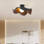 Scandinavian Wooden Lotus Ceiling Light