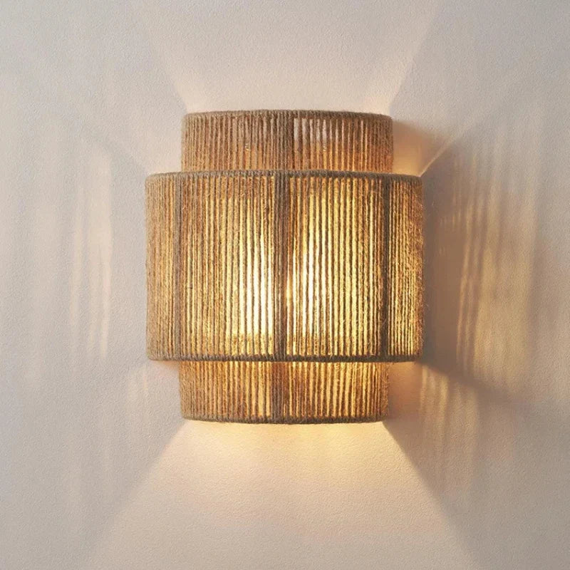 RattanGlow Wall Light