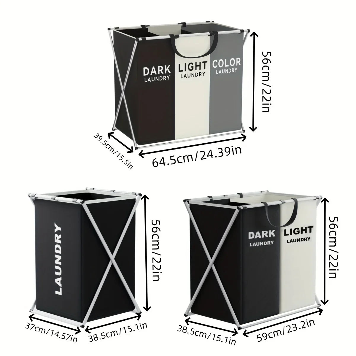 TriSort Laundry Hamper