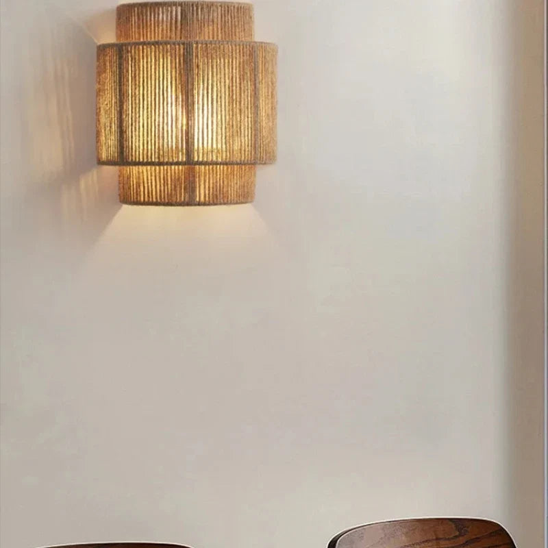 RattanGlow Wall Light