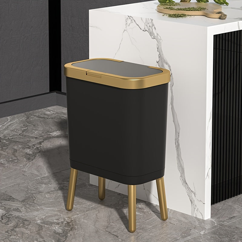 15L Odour-Sealing Trash Can with Elevated Legs