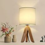 Nordic Wooden Tripod Table Lamp
