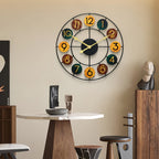 Colourful Metal Wall Clock