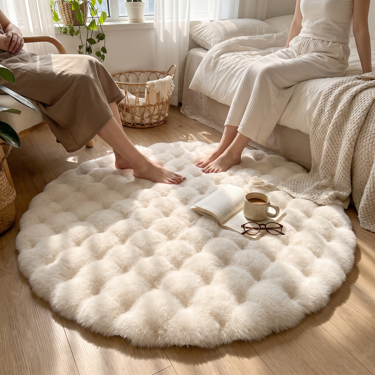 Cloud Comfort Round Bubble Rug