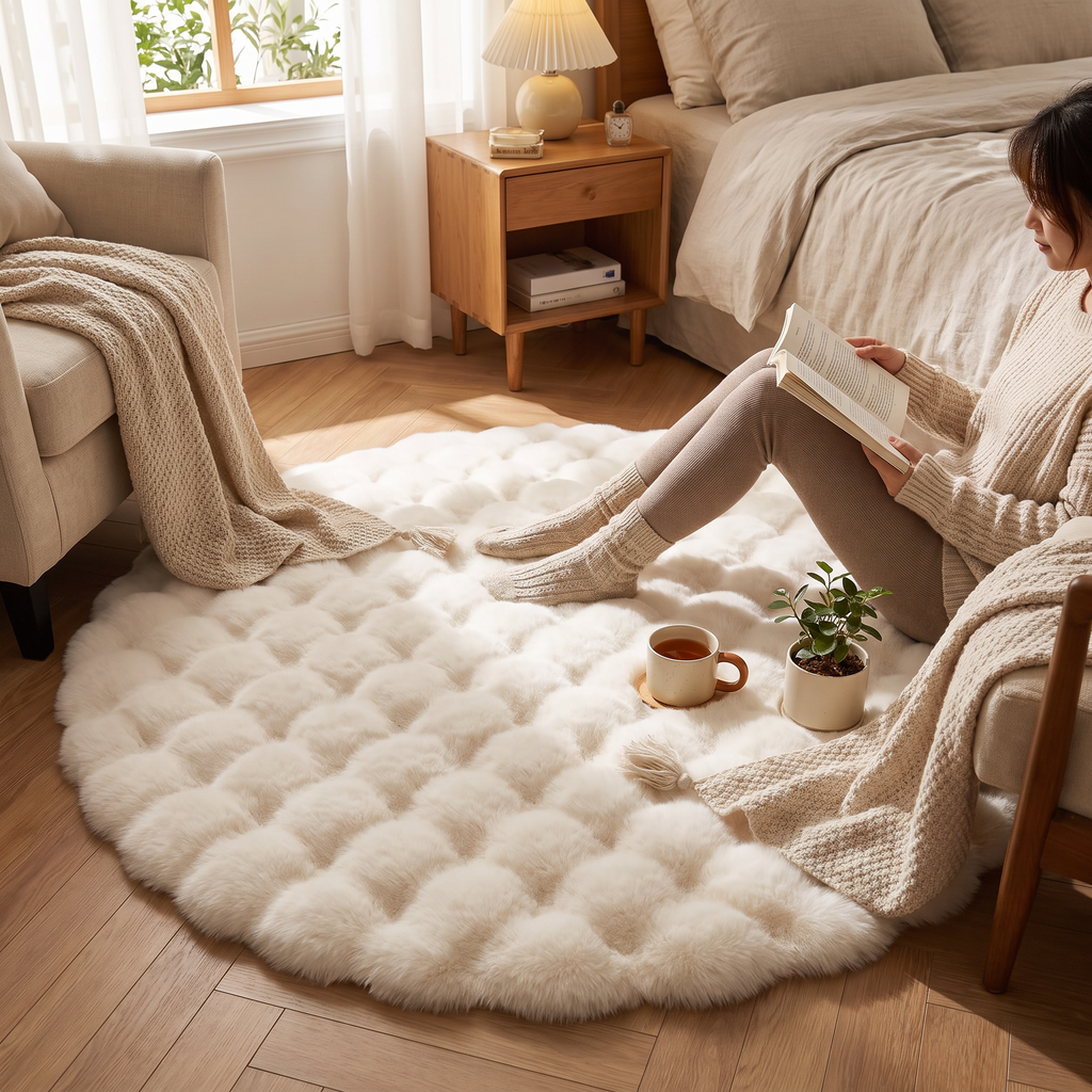 Cloud Comfort Round Bubble Rug
