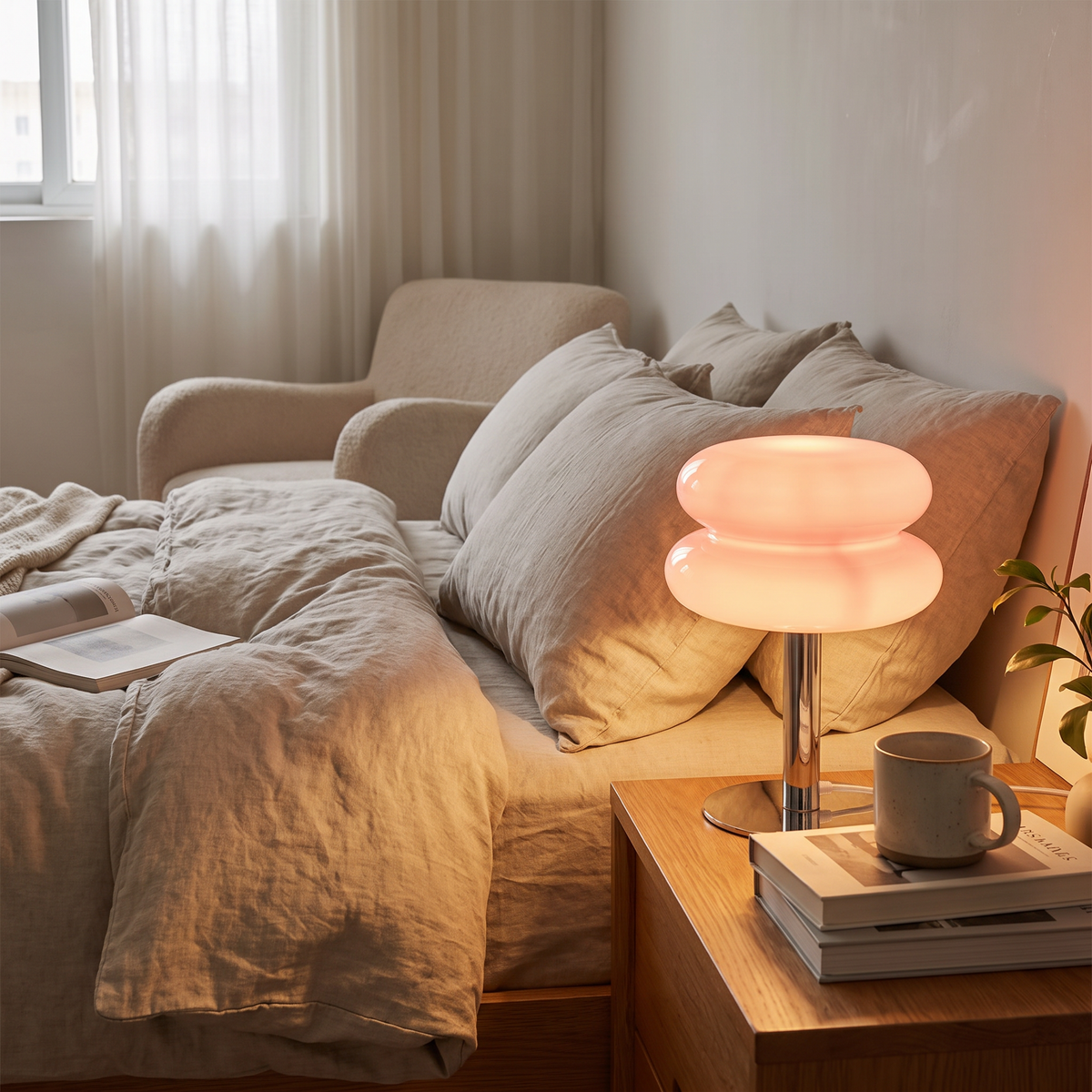 Italian Designer Glass Table Lamp