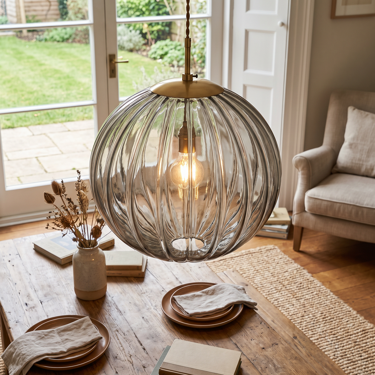 Modern Glass Ball Pendant Light