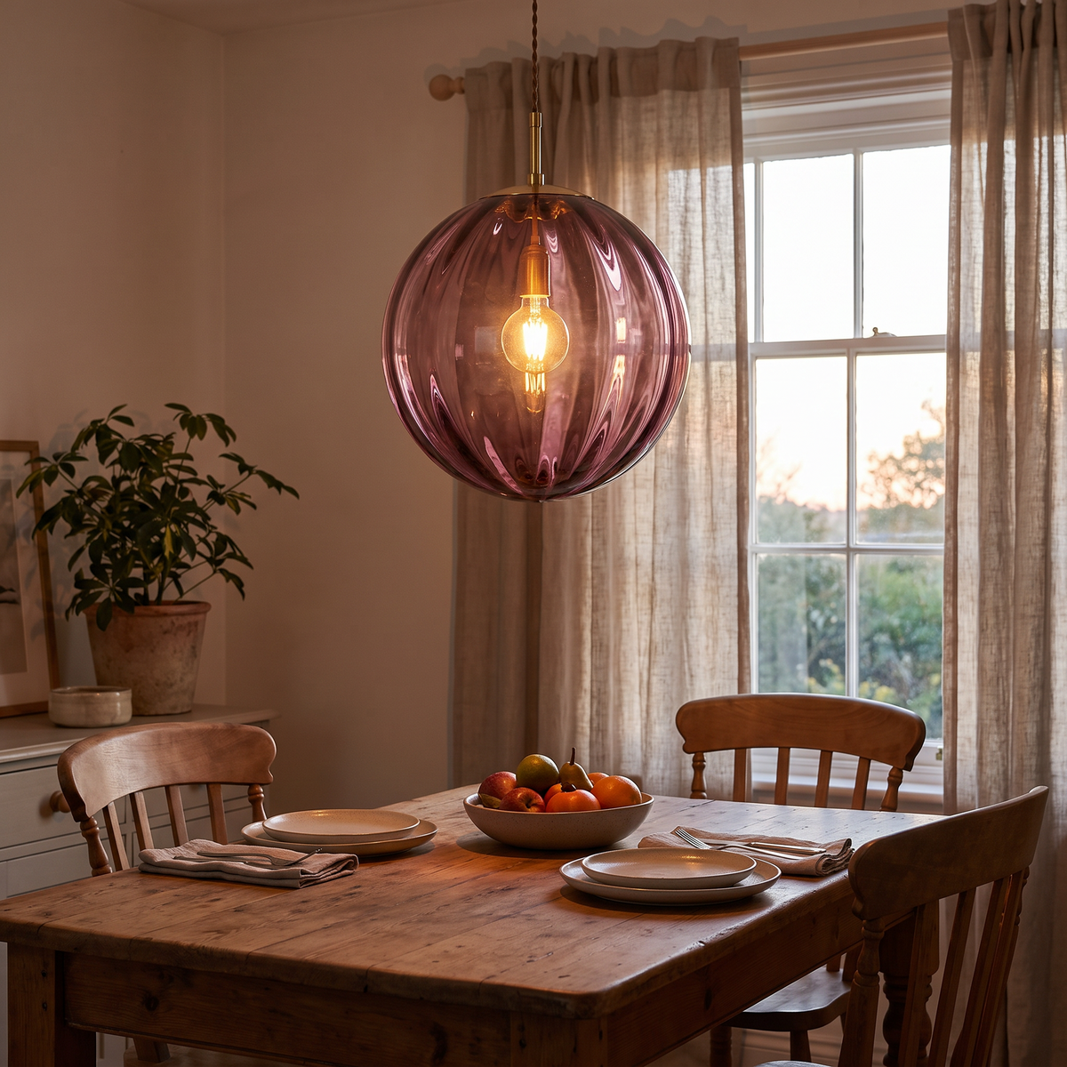 Modern Glass Ball Pendant Light