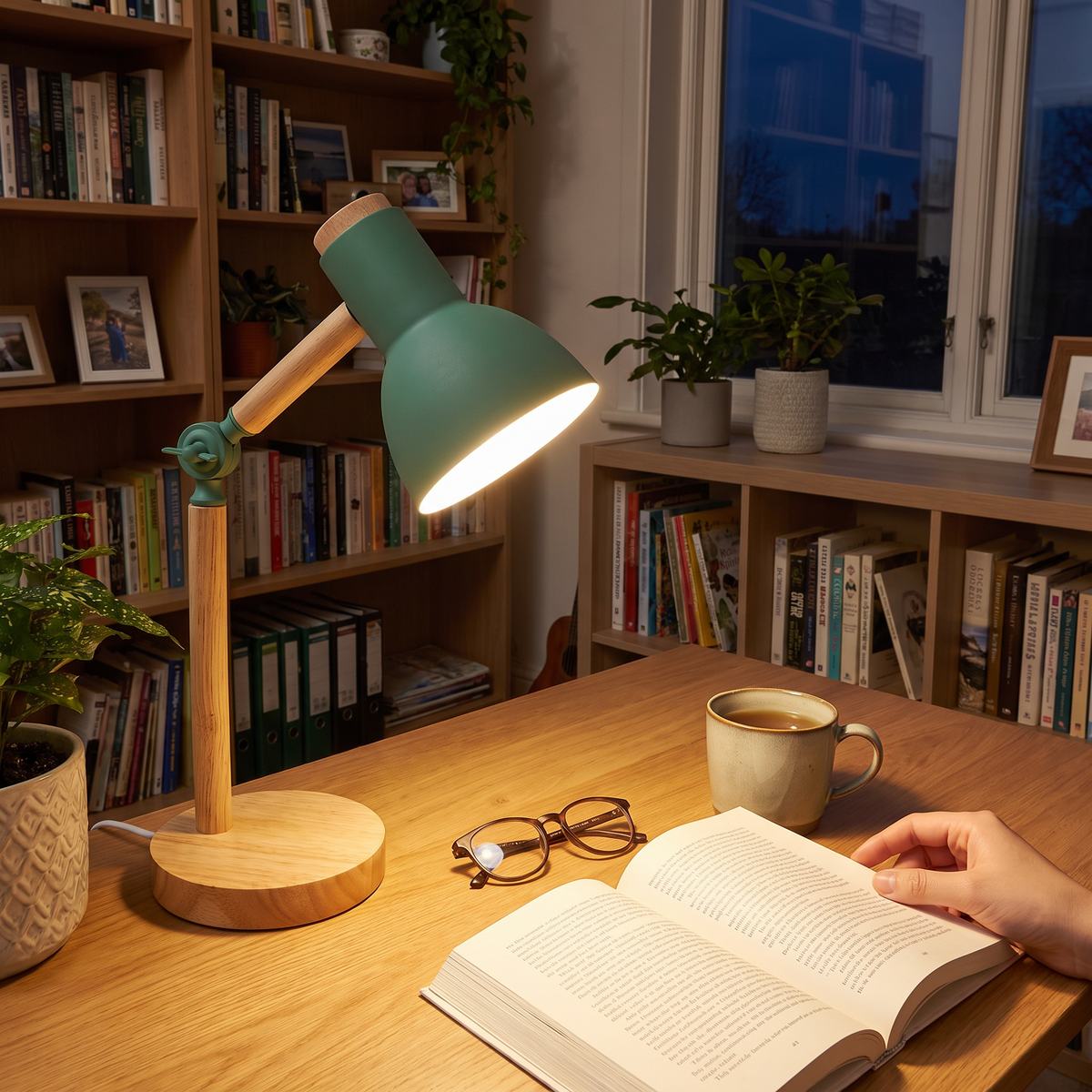 Nordic Wooden Desk Lamp