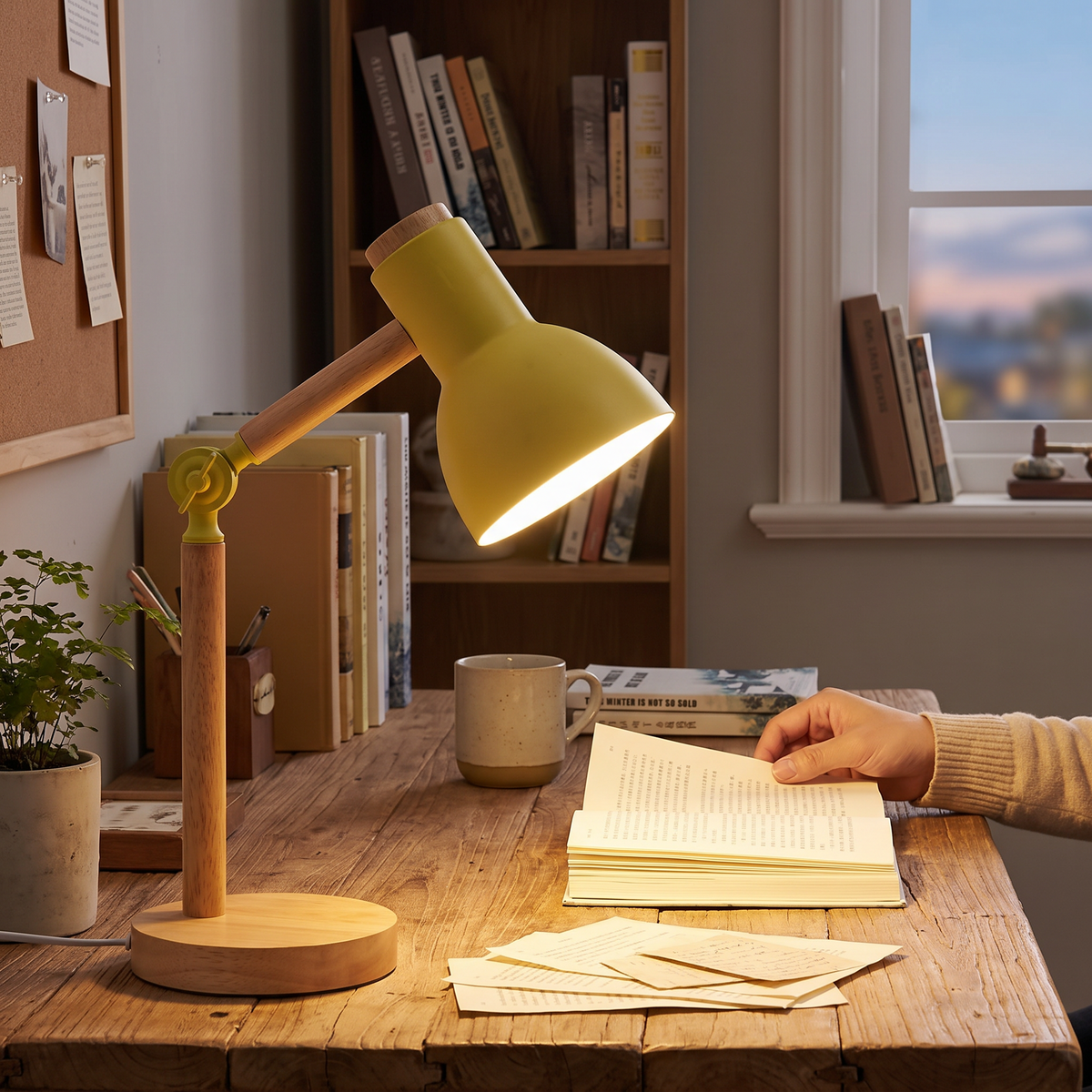 Nordic Wooden Desk Lamp