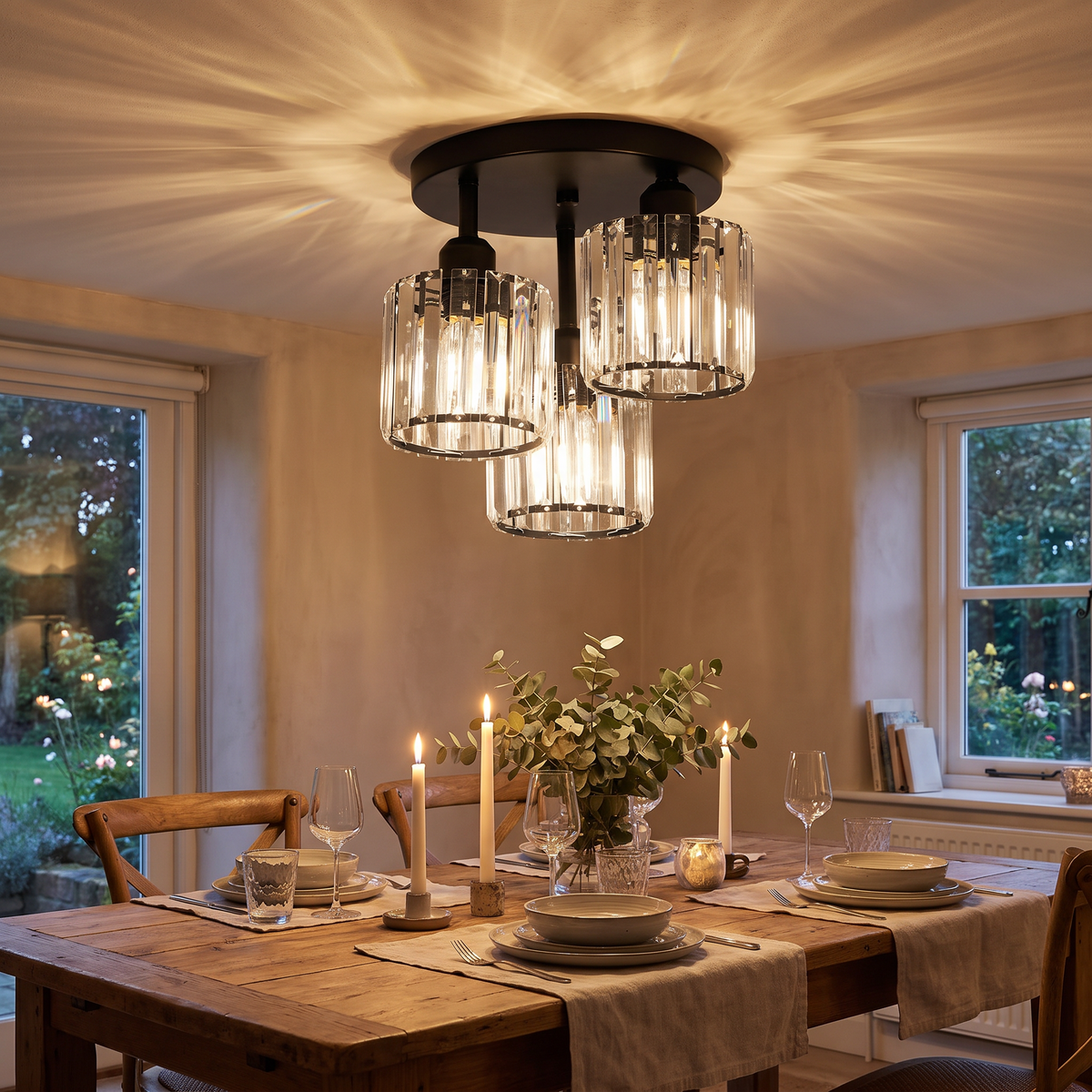 Modern Gold Luxury Crystal Ceiling Light