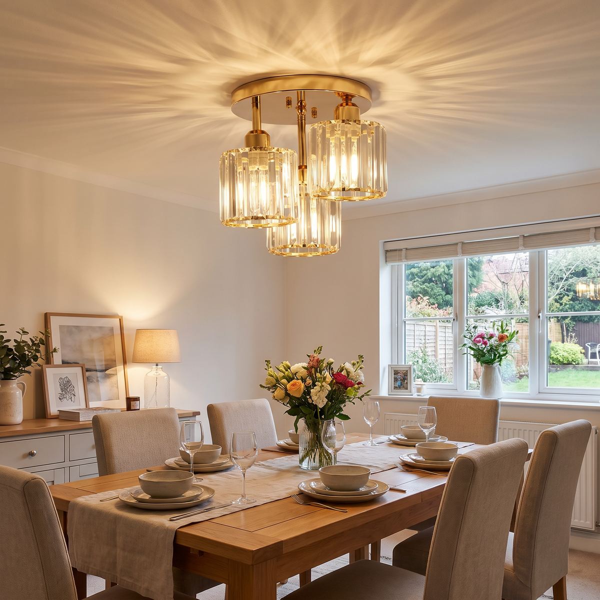 Modern Gold Luxury Crystal Ceiling Light