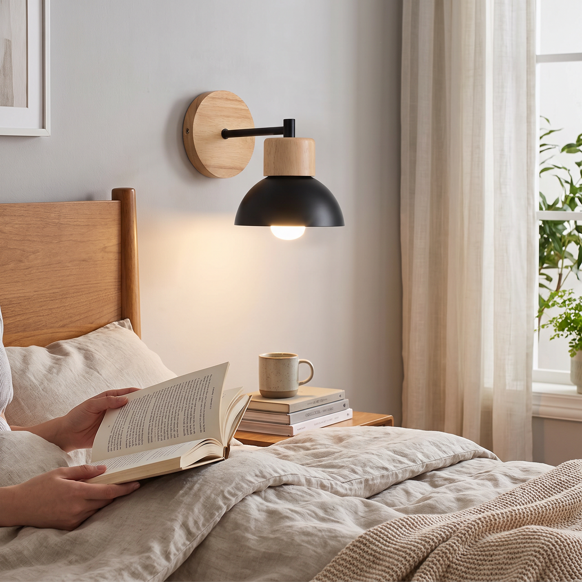 Wood & Metal Wall Lamp