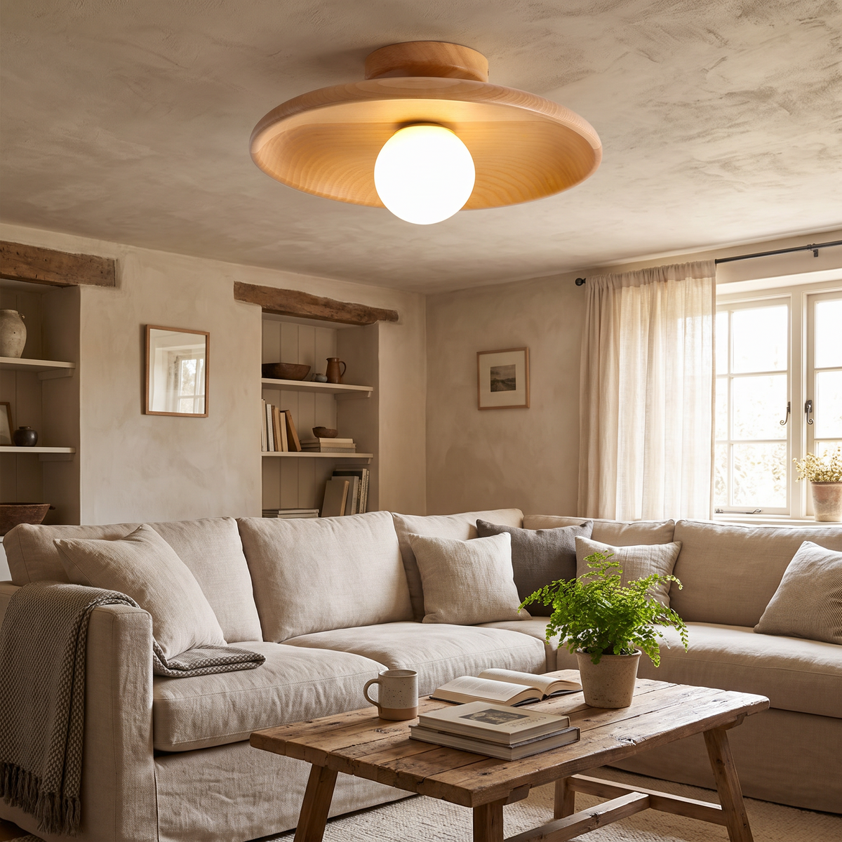 Modern Wooden Ceiling Light
