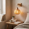 Rustic Wooden Wall Sconce