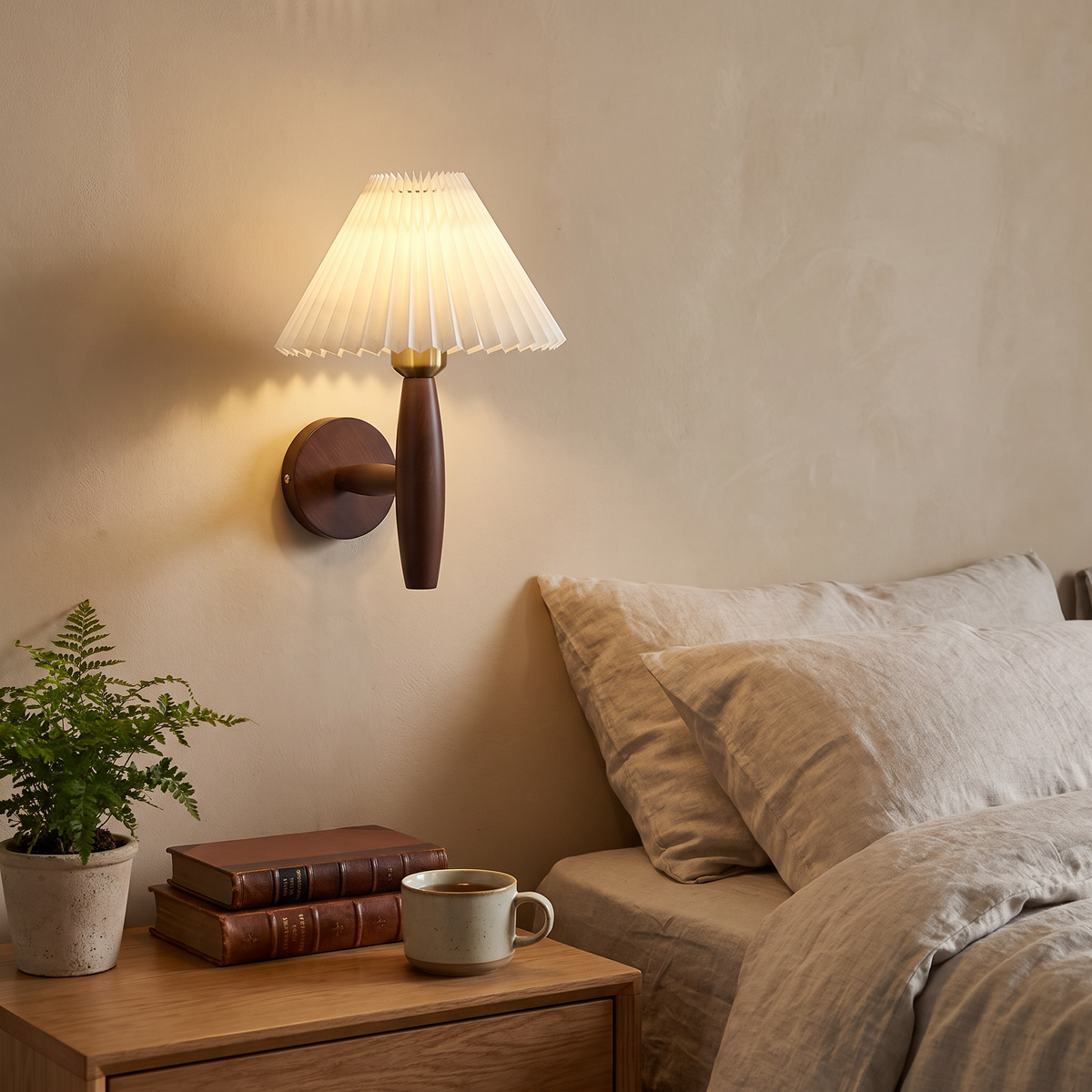 Nordic Wooden Wall Sconce