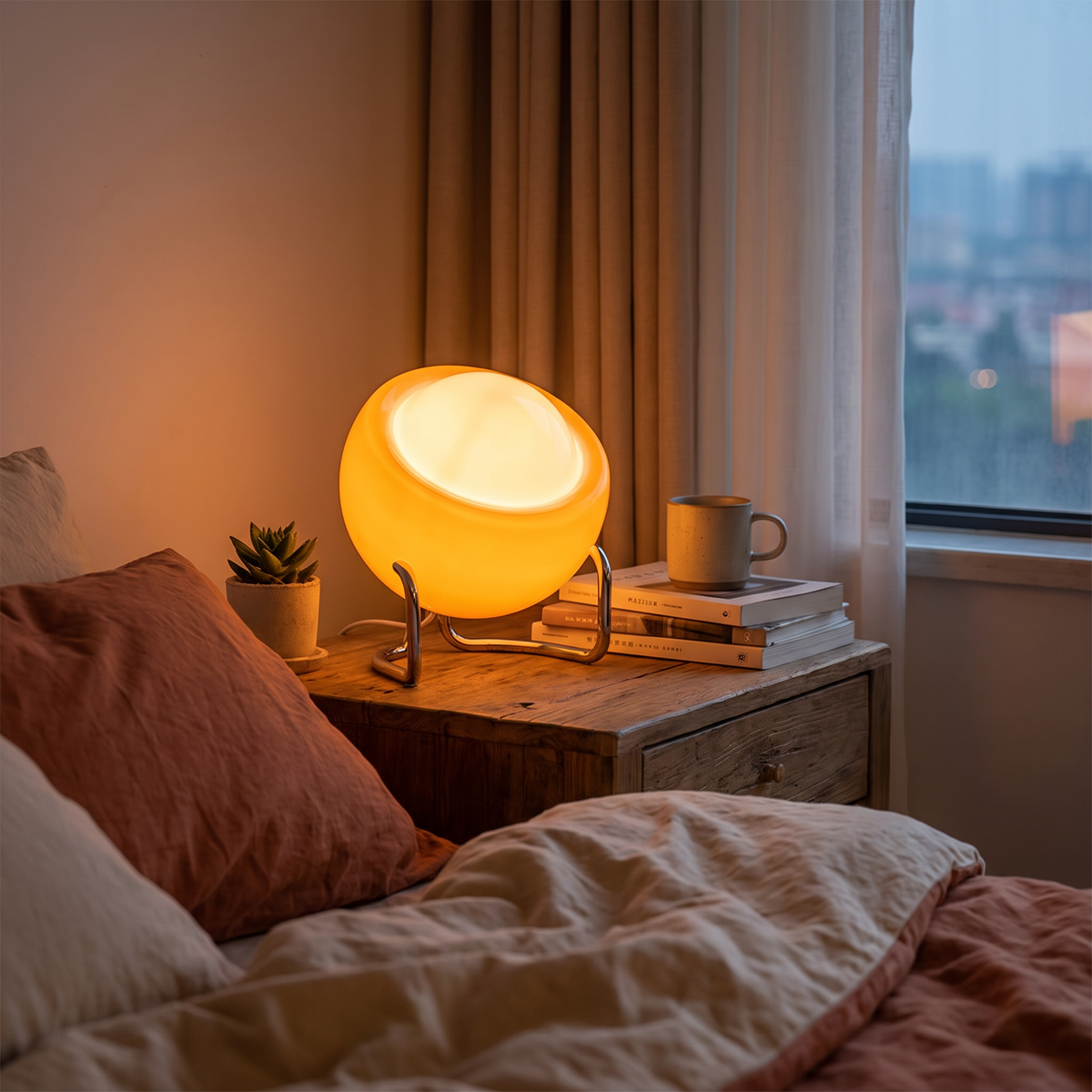 Bauhaus Glass Table Lamp