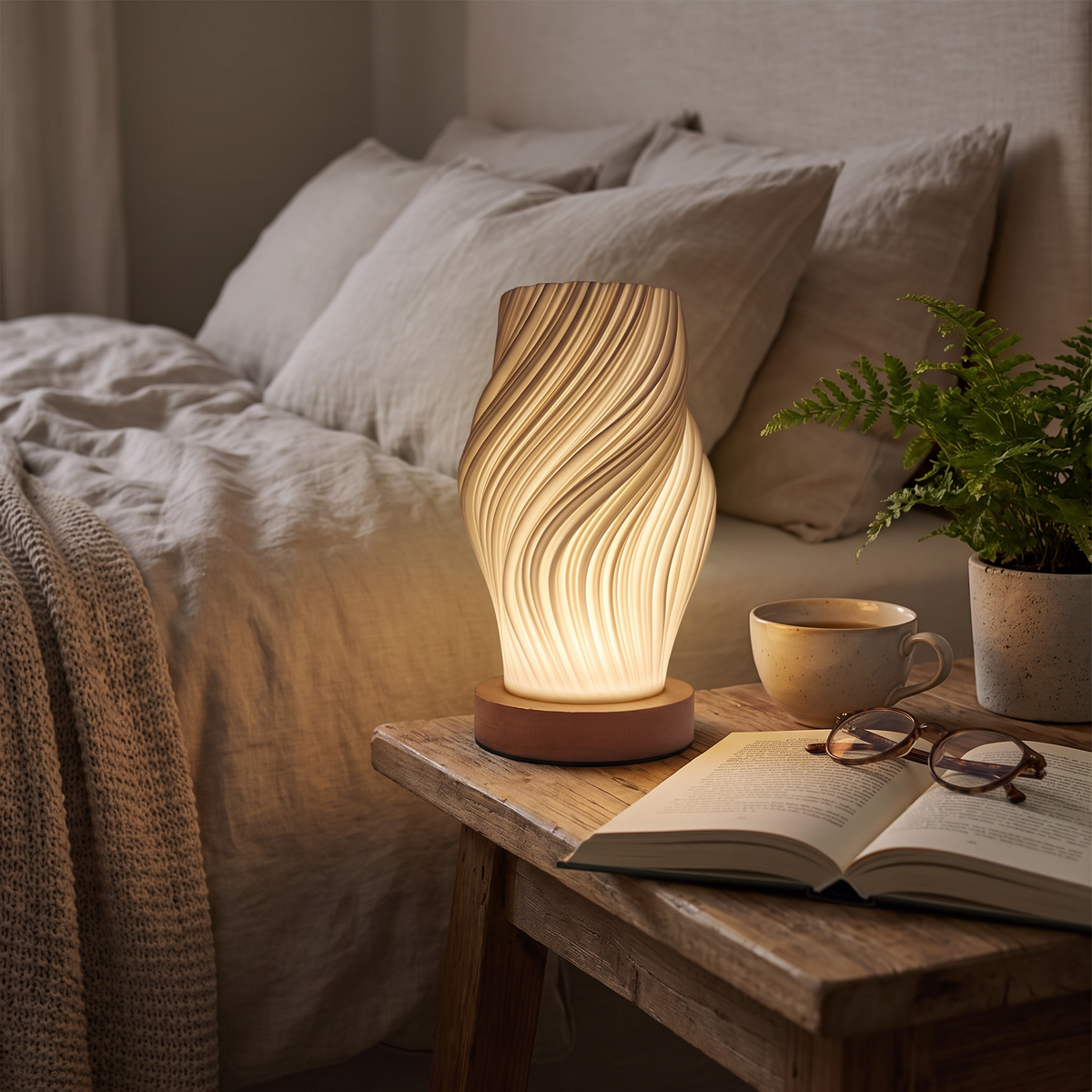Modern LED Swirl Table Lamp
