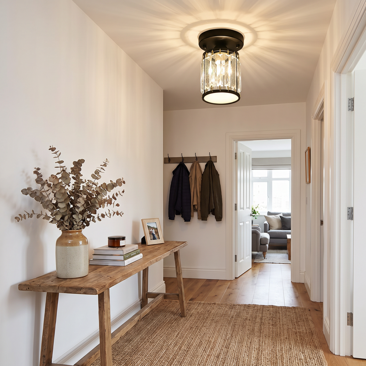 Crystal Foyer Ceiling Light