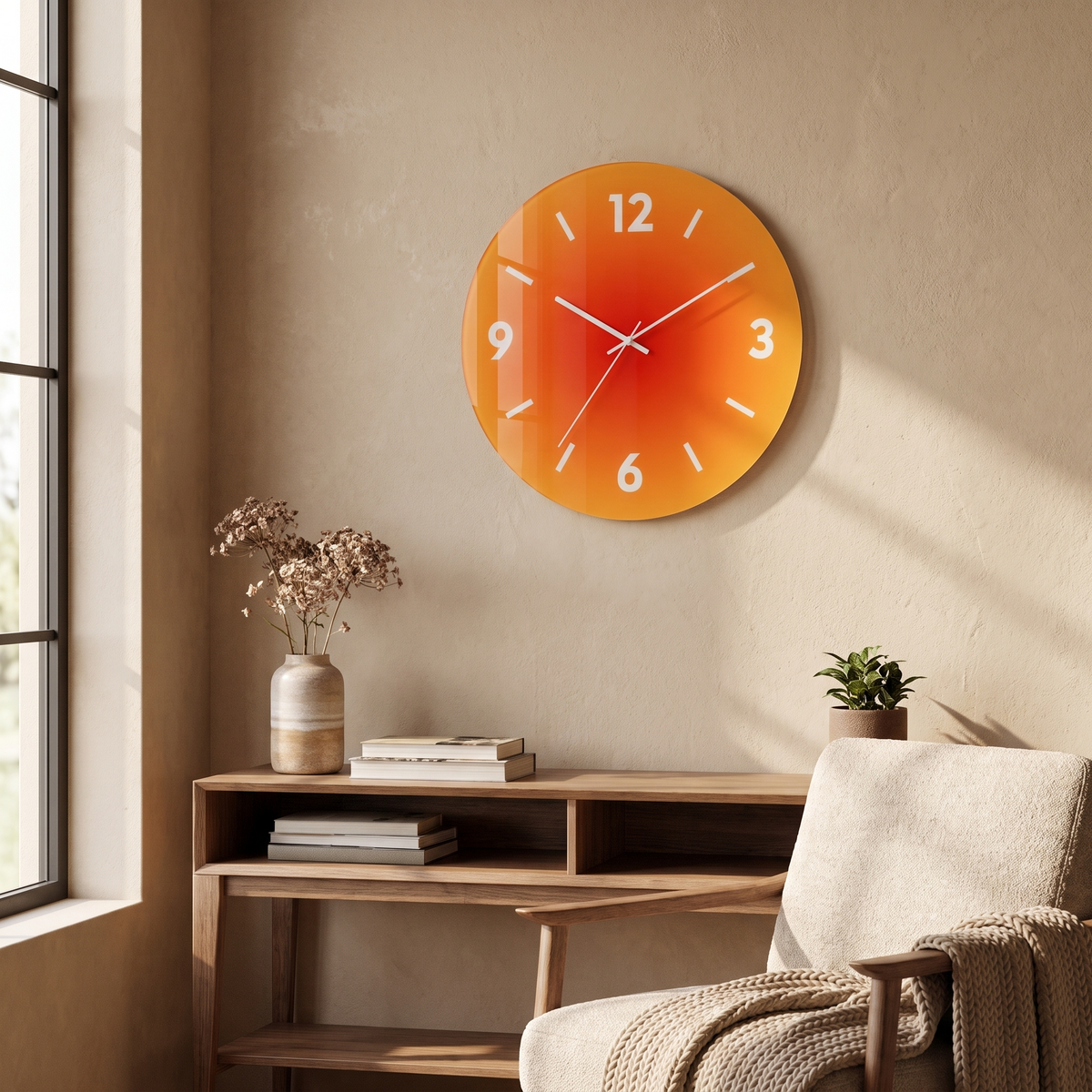 Sunset Glass Wall Clock