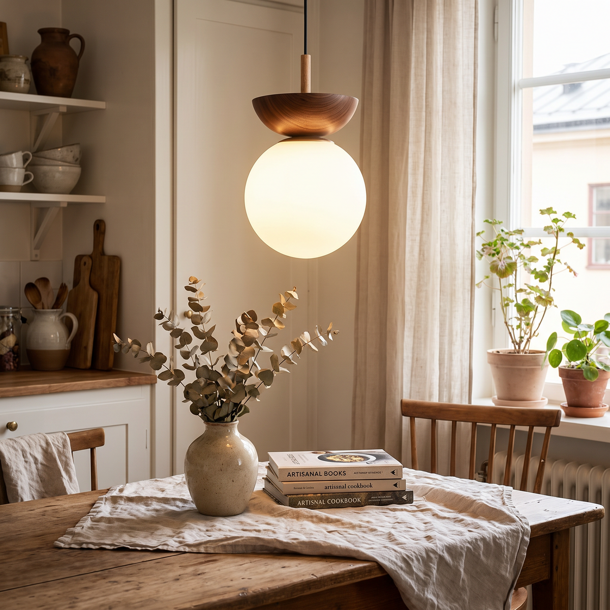 Modern Nordic Glass Ball Ceiling Light