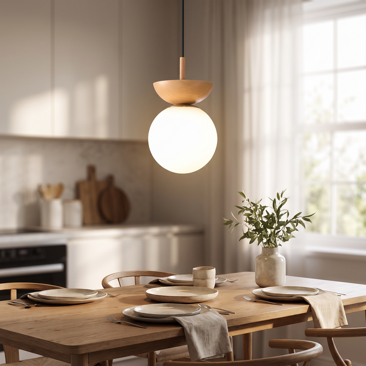 Modern Nordic Glass Ball Ceiling Light