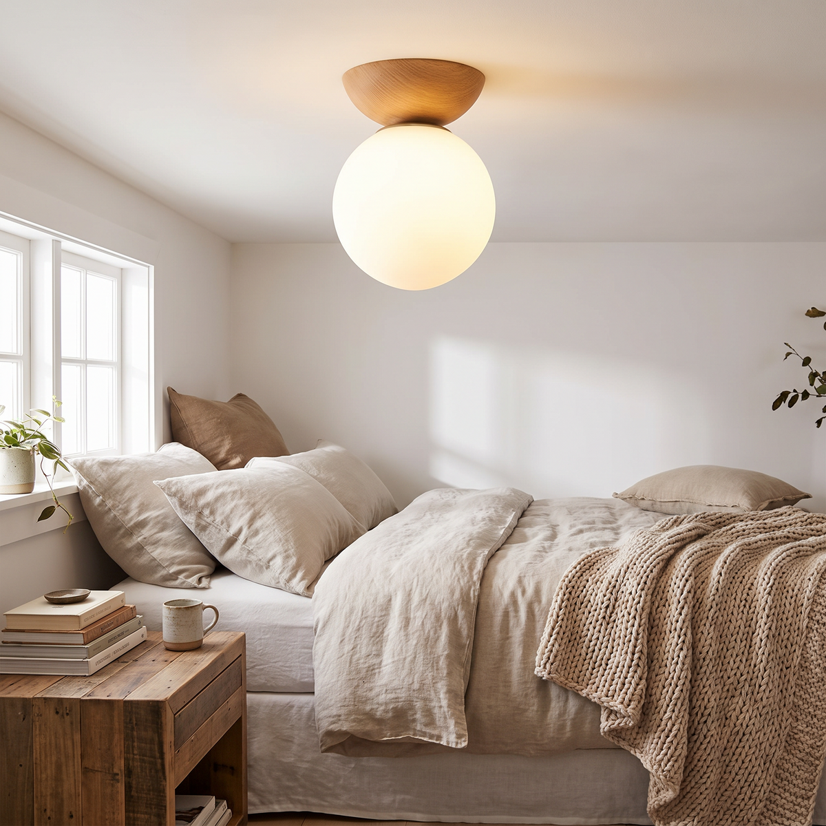 Modern Nordic Glass Ball Ceiling Light