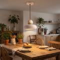 Natural Stone & Wood Pendant Light