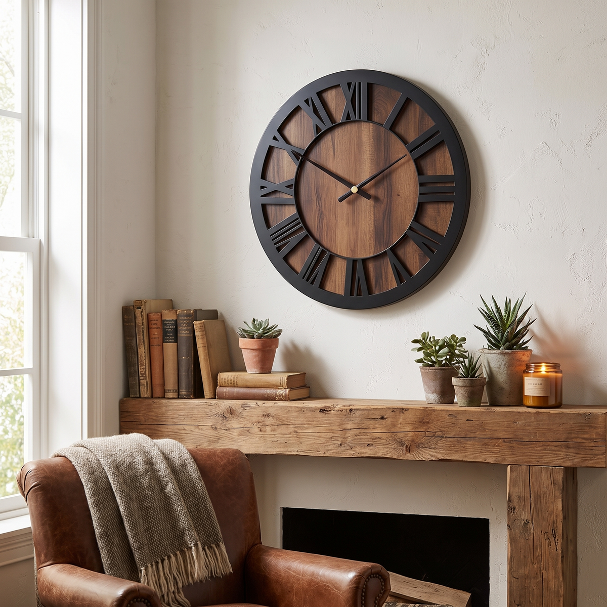 Vintage Wooden Wall Clock
