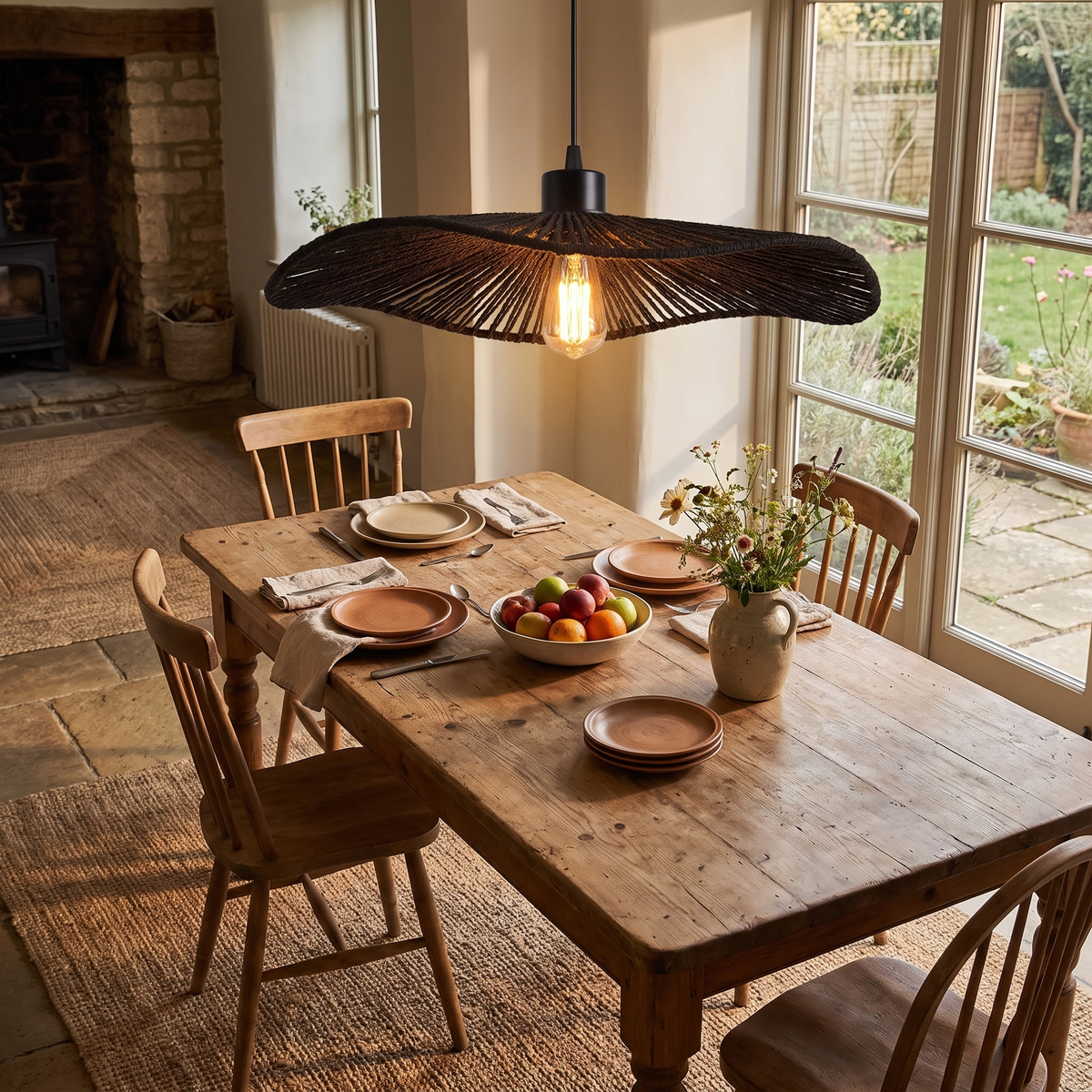 Handwoven Paper Rope Ceiling Light Shade