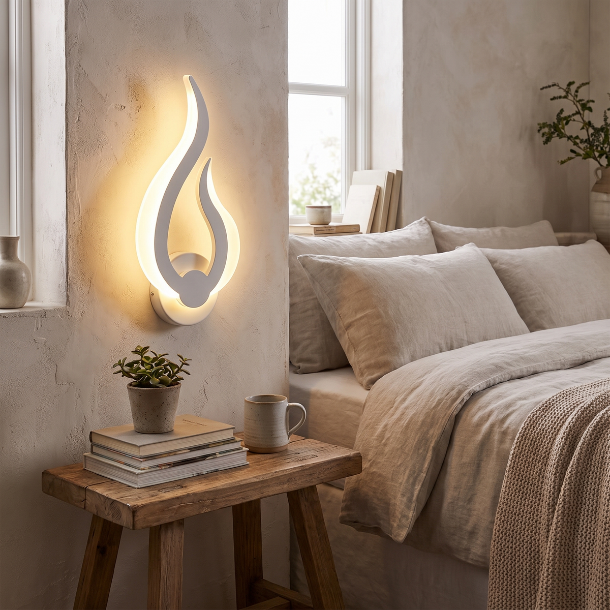 Modern Flame LED Wall Light