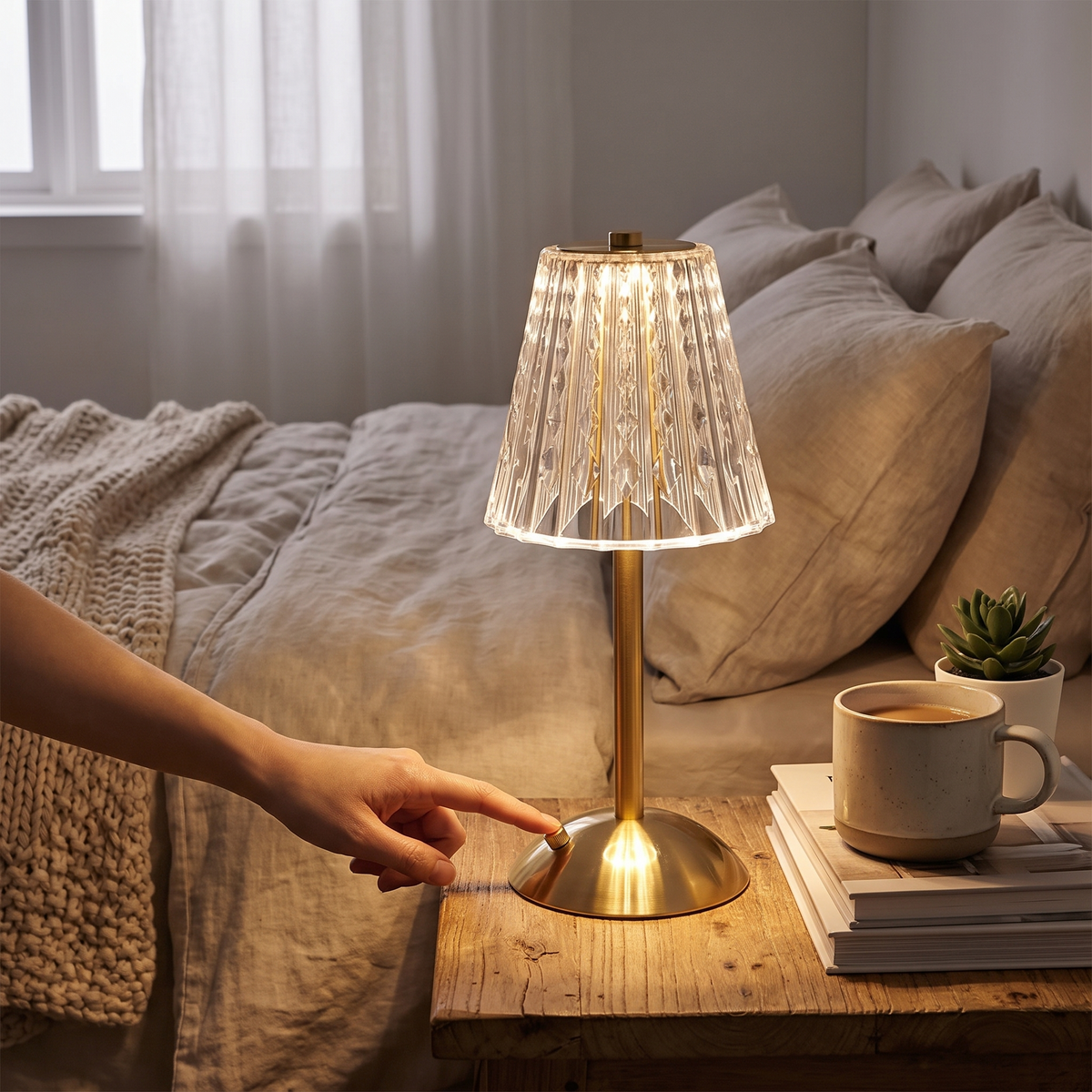 Crystal Touch Table Lamp