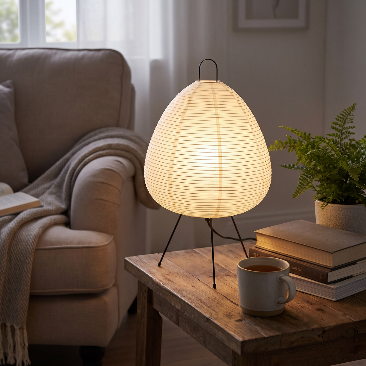 Japanese Rice Paper Table Lamp