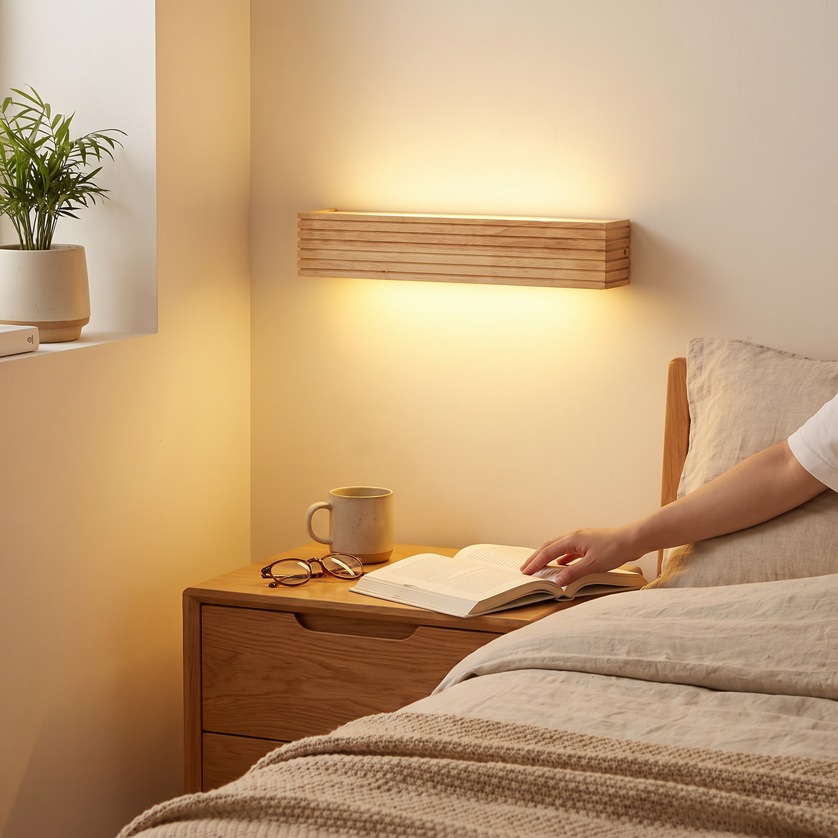 Modern Wooden LED Wall Lamp