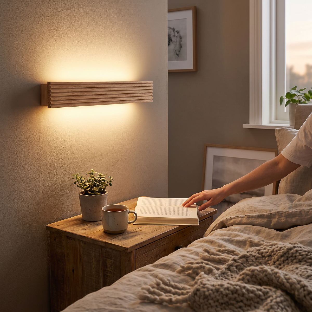 Modern Wooden LED Wall Lamp