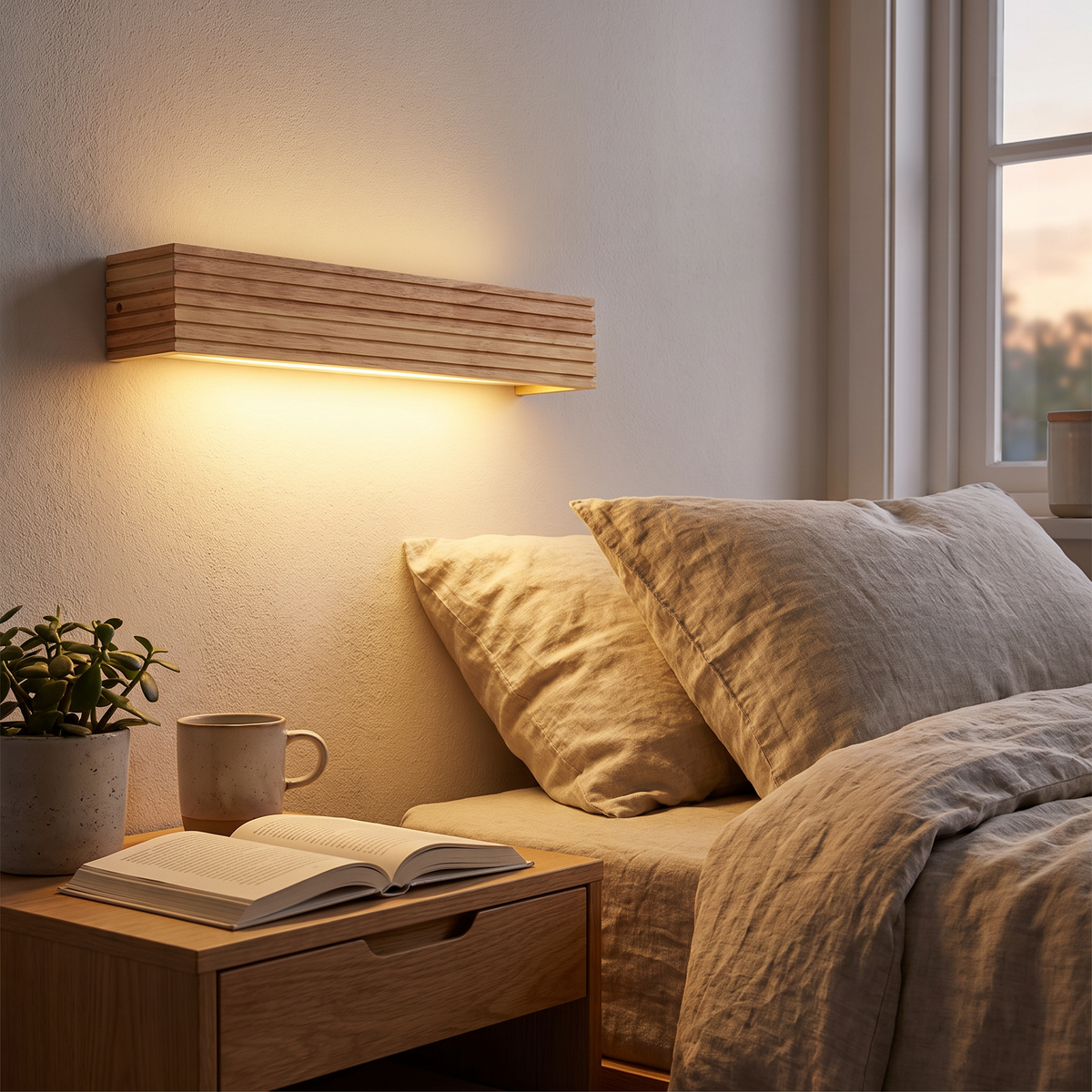 Modern Wooden LED Wall Lamp