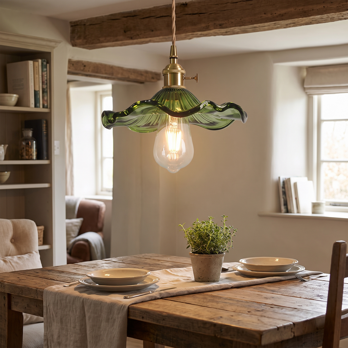 Flower Glass LED Pendant Light