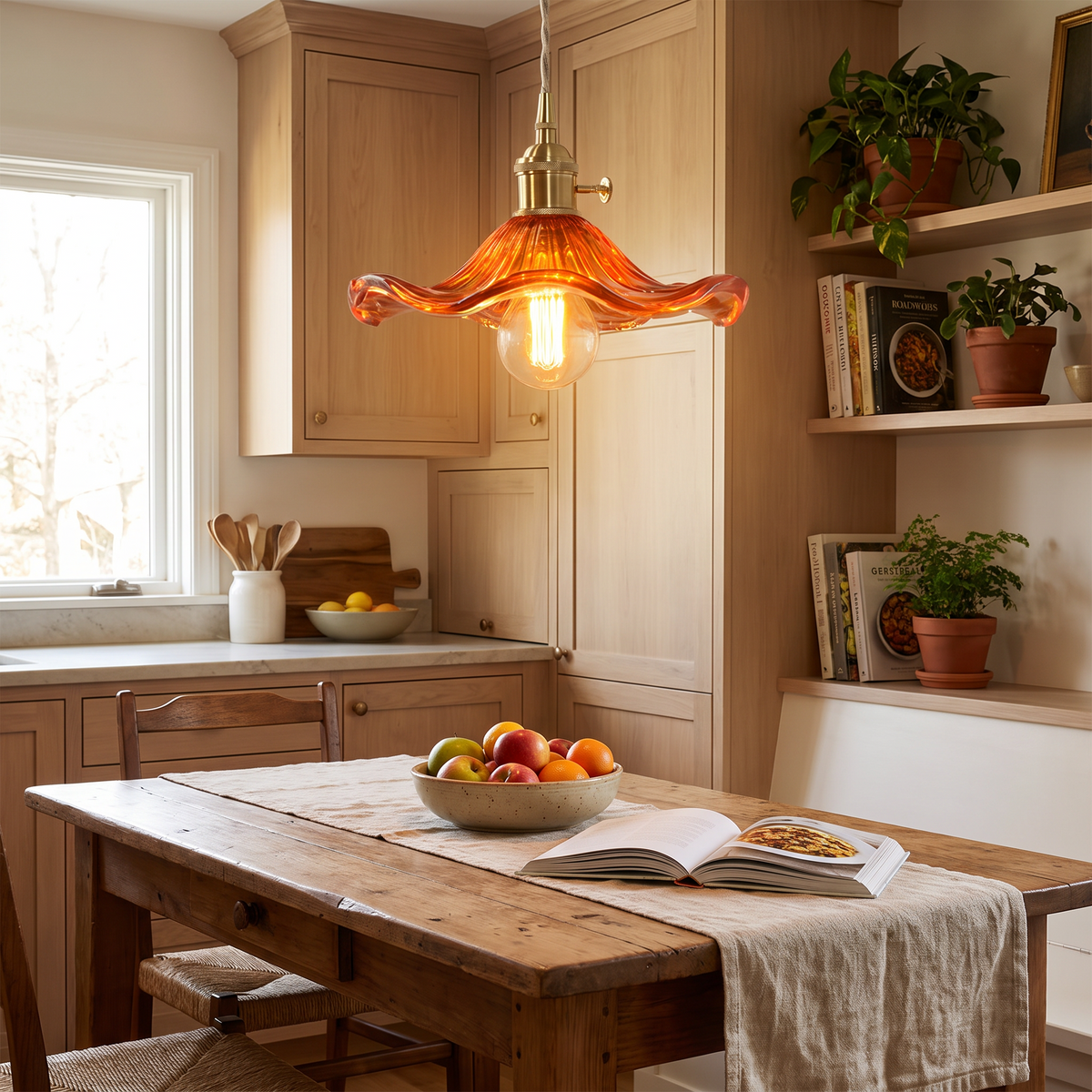 Flower Glass LED Pendant Light
