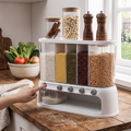 Multi-Compartment Kitchen Grain Storage Container